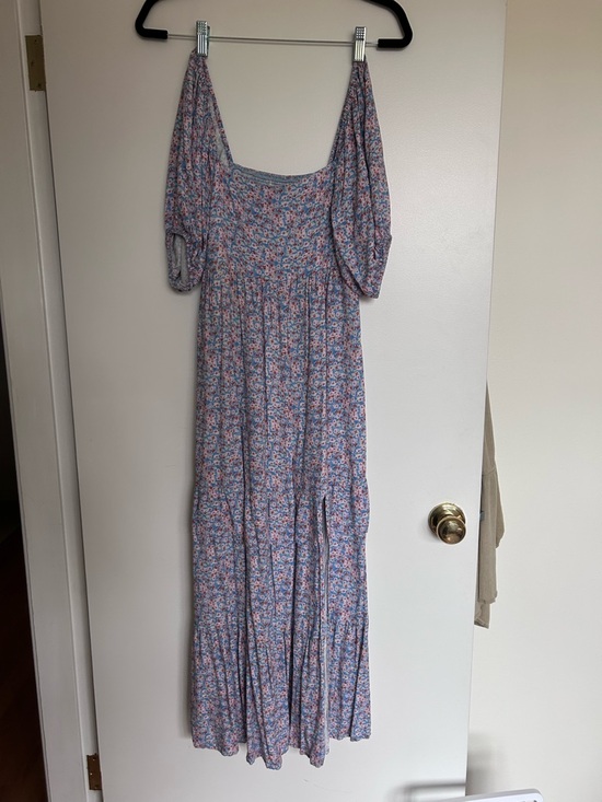 saltwater LUXE Dresses & Skirts - saltwater LUXE Blue and Pink Floral Maxi Dress